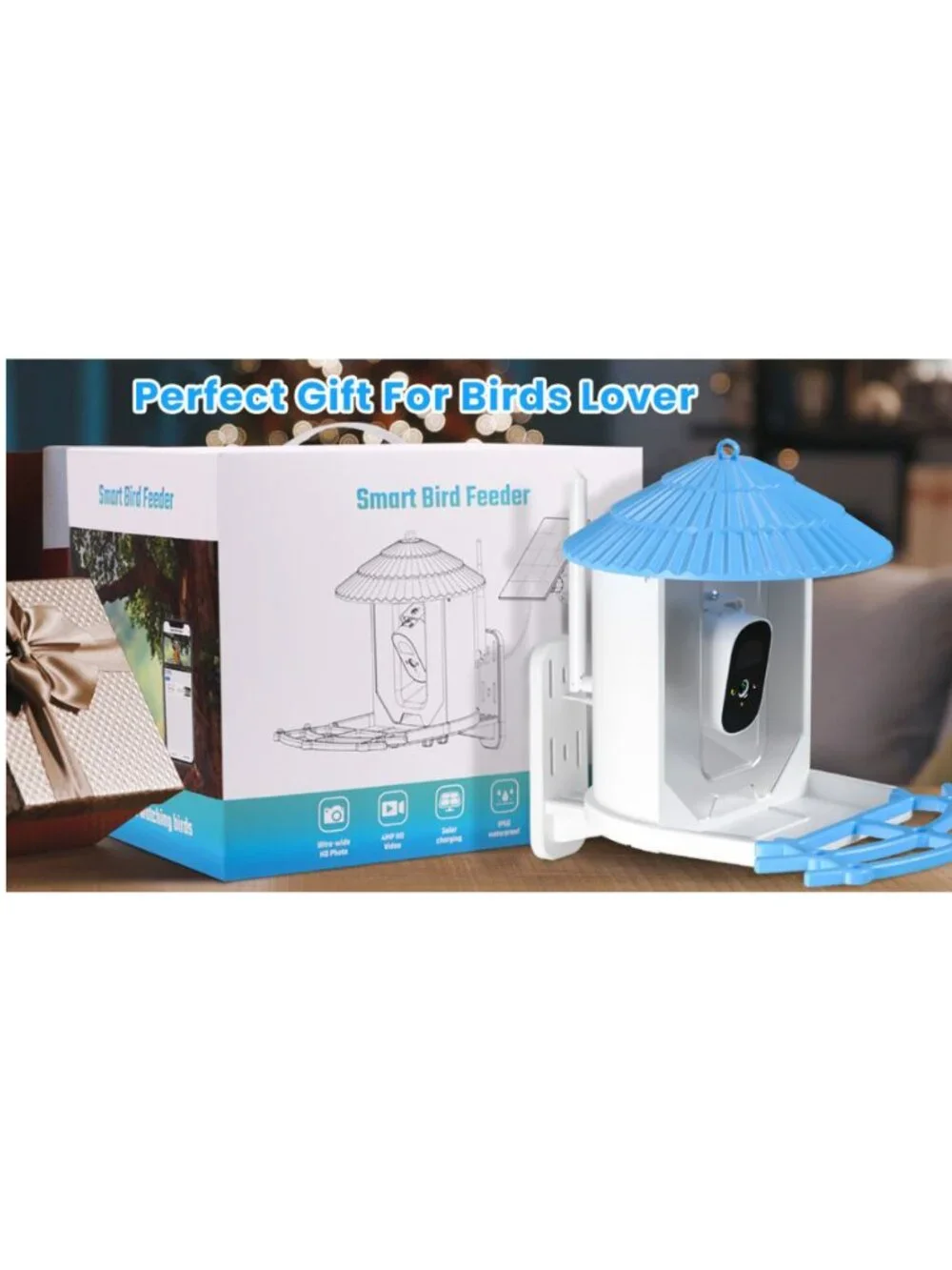 NIB: Wishbetty Smart Bird Feeder with AI Camera & Solar Power